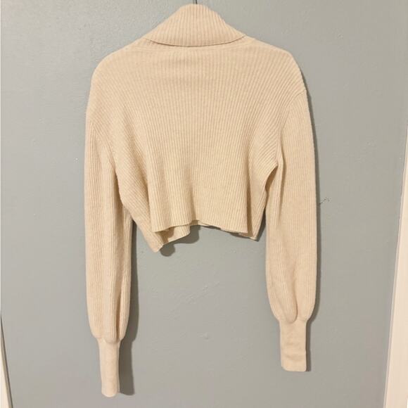 Reformation Luisa Cropped Cashmere Turtleneck Sweater size XS - Picture 9 of 9